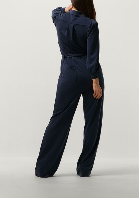 Donkerblauwe SUMMUM Jumpsuit JUMPSUIT WASHED MODAL PIQUE - large