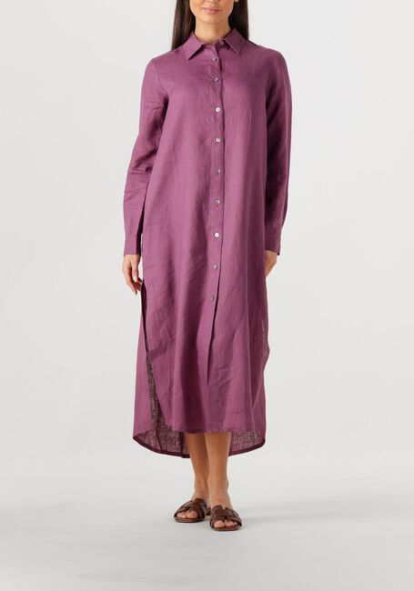Paarse RESORT FINEST Midi jurk SHIRT DRESS - large