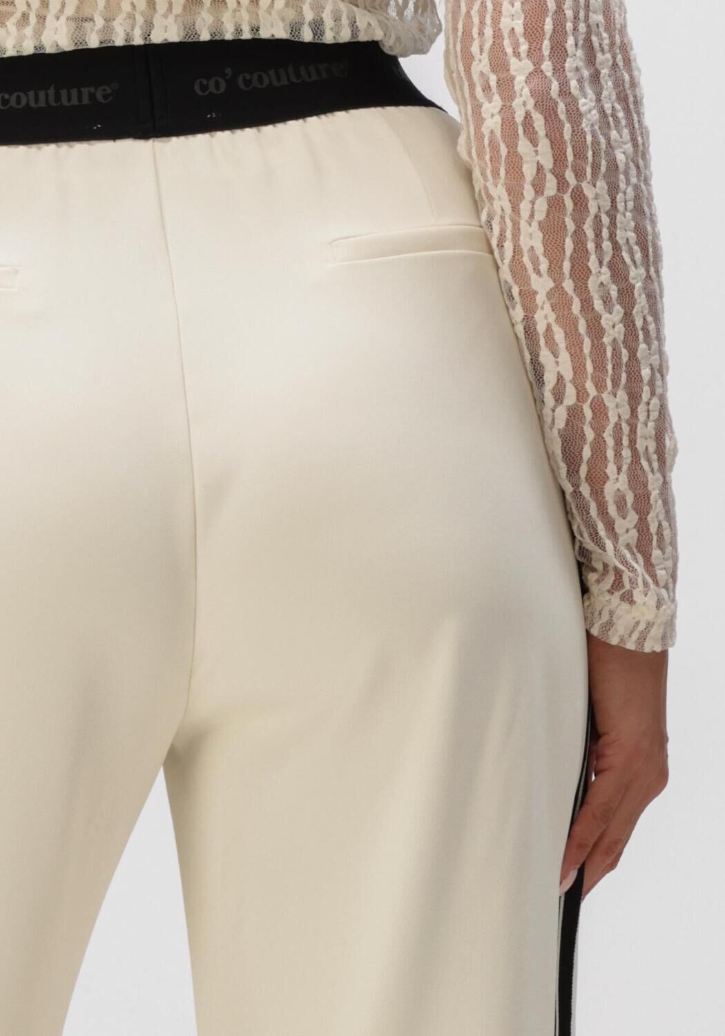 Creme CO'COUTURE Wijde broek AMINA SPLIT LL PANEL - large