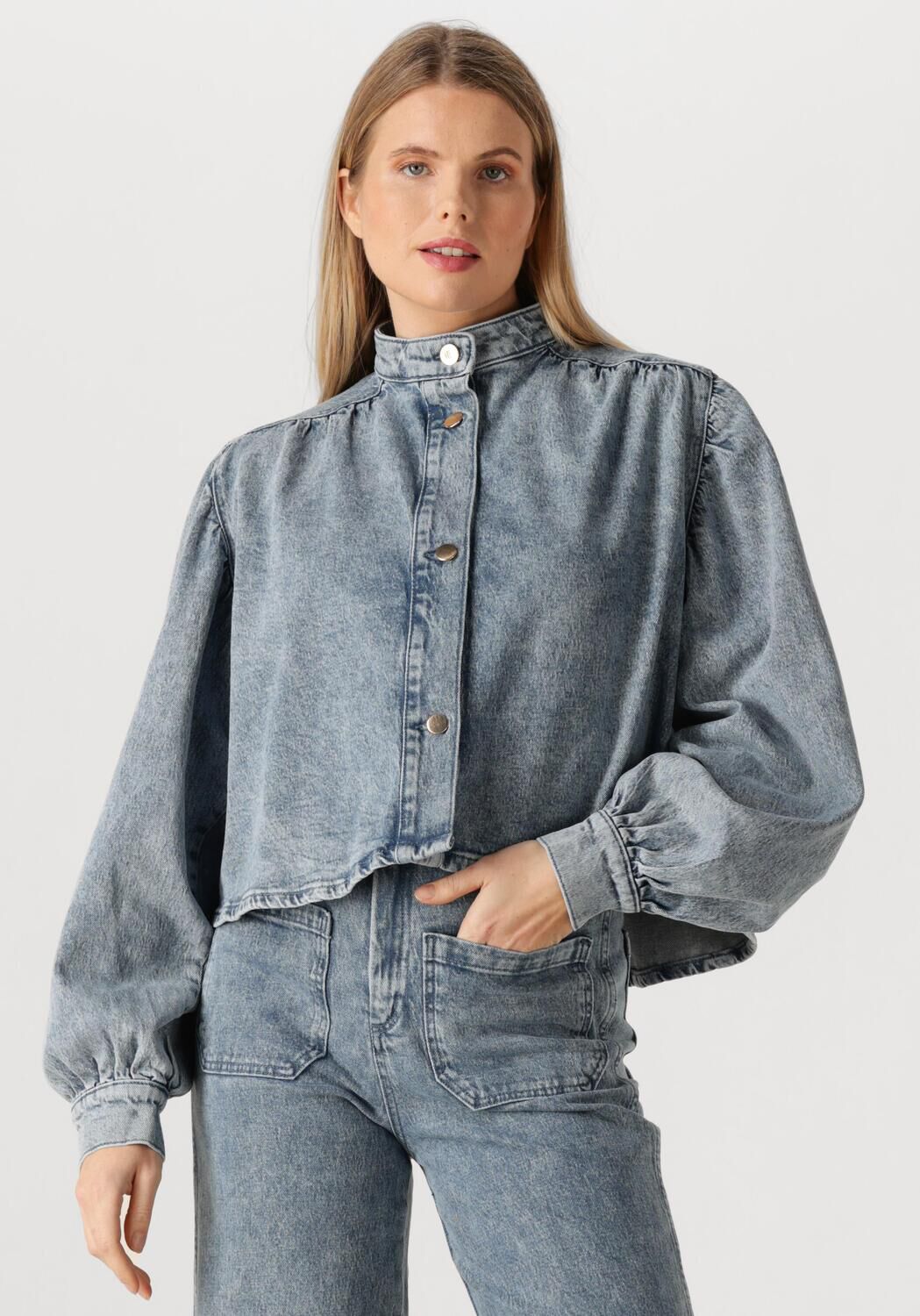 Ibana Blouse Dames Tessa, Maat: 38, Kleur: Lichtblauw afbeelding 1