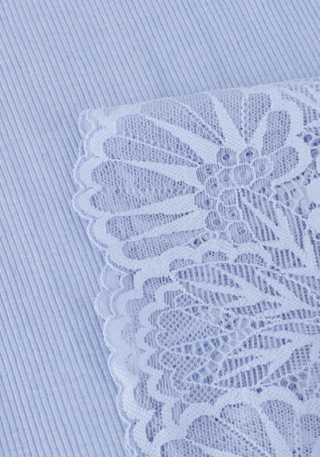 Lichtblauwe ROSEMUNDE Top BEATHA CAPSLEEVE - large