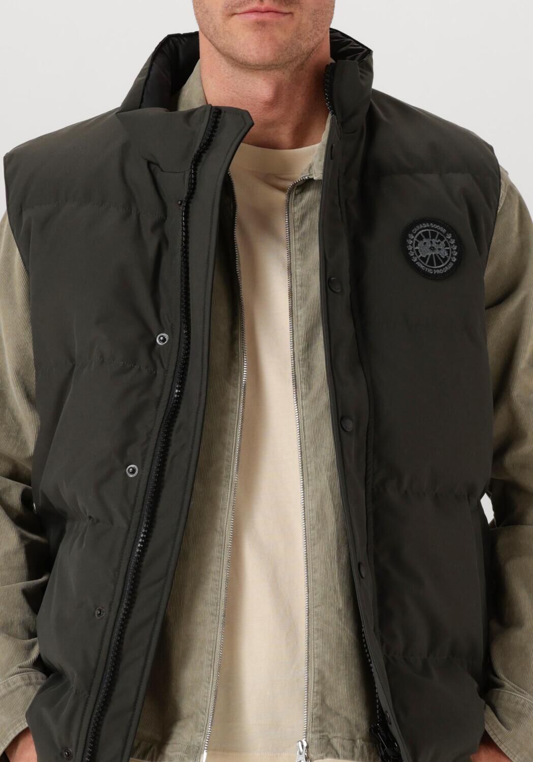Donkergroene CANADA GOOSE Bodywarmer MENS GARSON VEST BLACK LABEL BODYWARMER - large