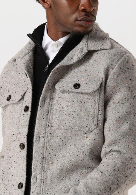 Grijze PROFUOMO Overshirt OVERSHIRT DONEGAL - large