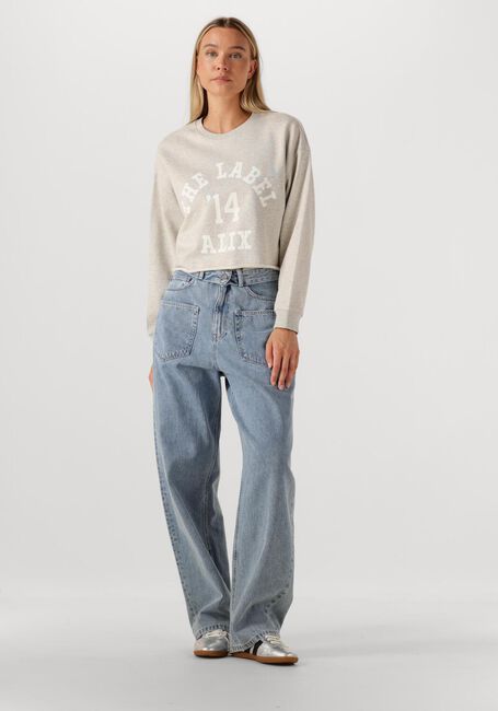 Lichtgrijze ALIX THE LABEL Trui LADIES KNITTED SOFT SWEATER - large