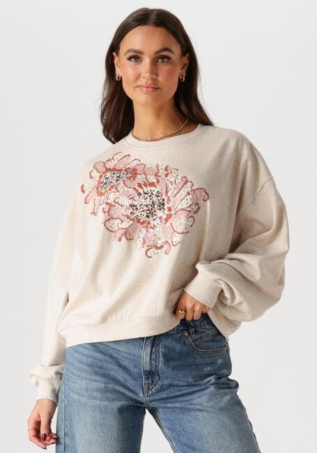 Beige SUMMUM Sweater LONGSLEEVE EMBELLISHED SWEATSHIRT - large