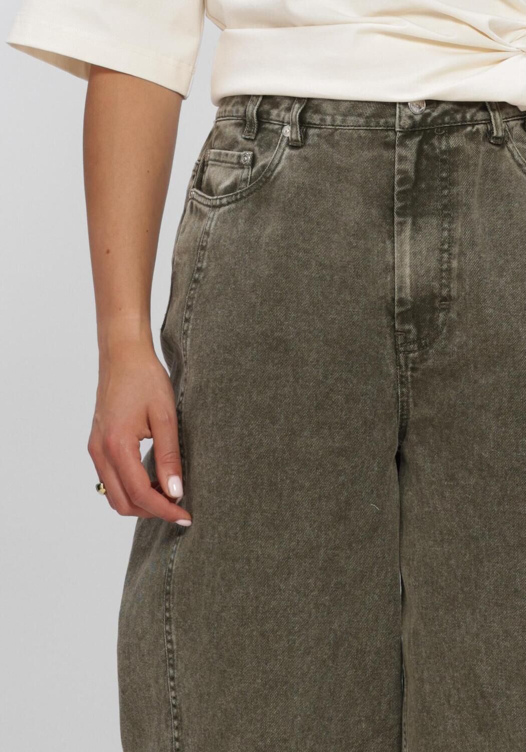 Groene SECOND FEMALE Barrel jeans JAYE DENIM BARREL JEANS - large