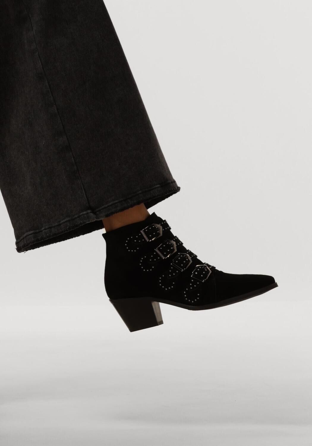 Zwarte PERTINI Enkellaarsjes 12368 - large