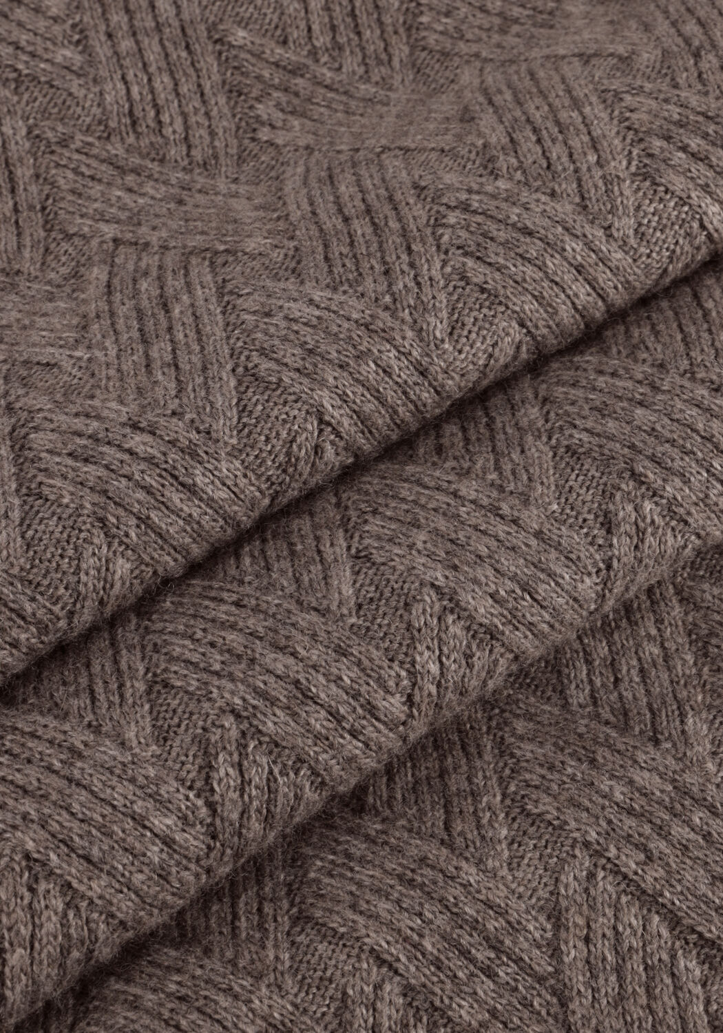 Taupe GENTILUOMO Trui ROUND LS - large