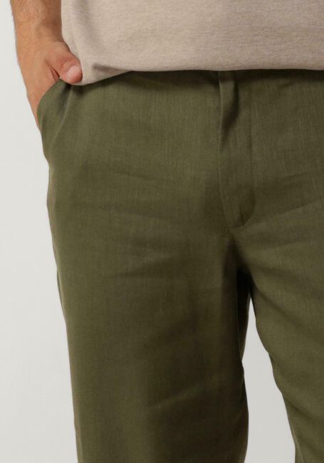 Groene PLAIN Chino THEO PL LINEN - large