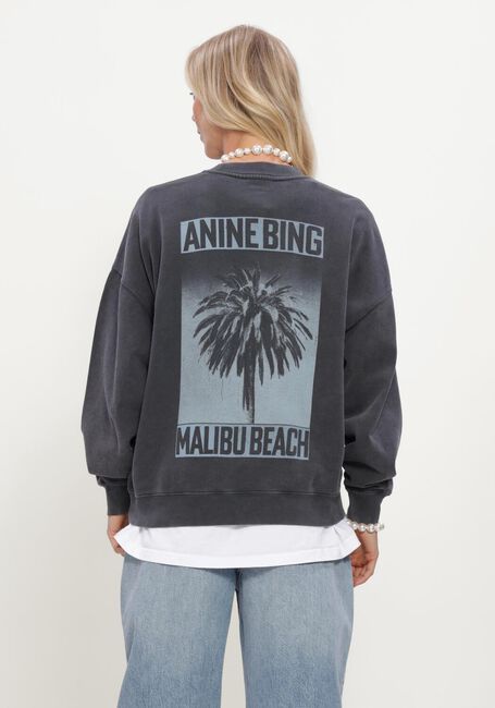 Donkergrijze ANINE BING Trui MILES SWEATSHIRT PALM - large