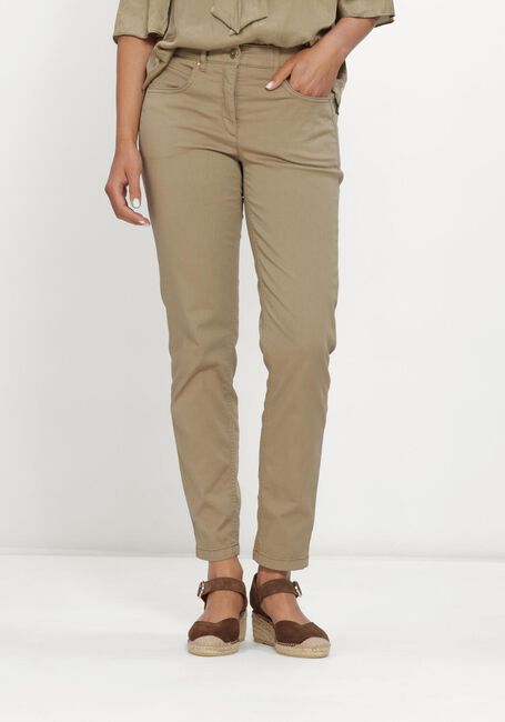 Khaki LUISA CERANO Lange broeken HIGH-STRETCH-COLOUR-DENIM - large