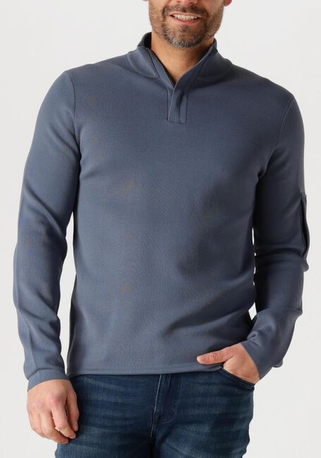 Blauwe GENTI Trui TURTLE ZIP - large