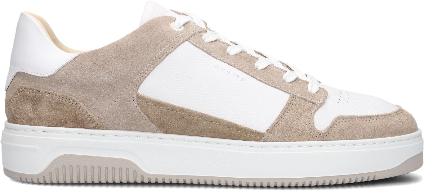 Nubikk Lage Sneakers Heren Basket Court Heren, Maat: 45, Materiaal: Nubuck, Kleur: Wit