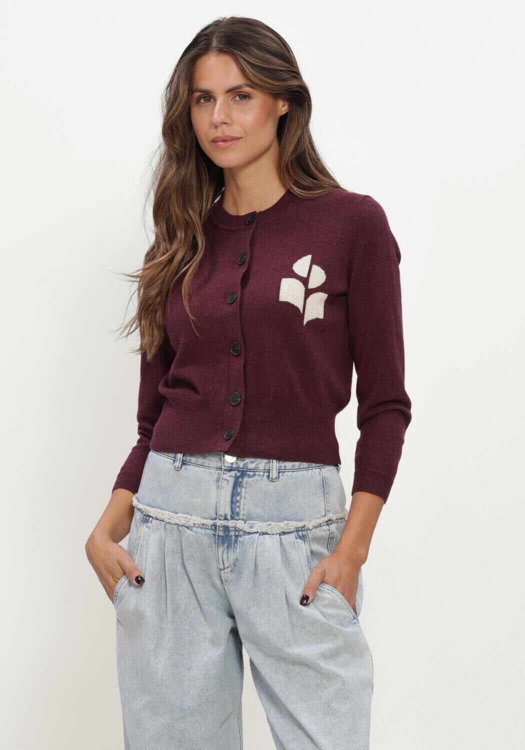 Bordeaux ISABEL MARANT Vest NEWTON CARDIGAN - large