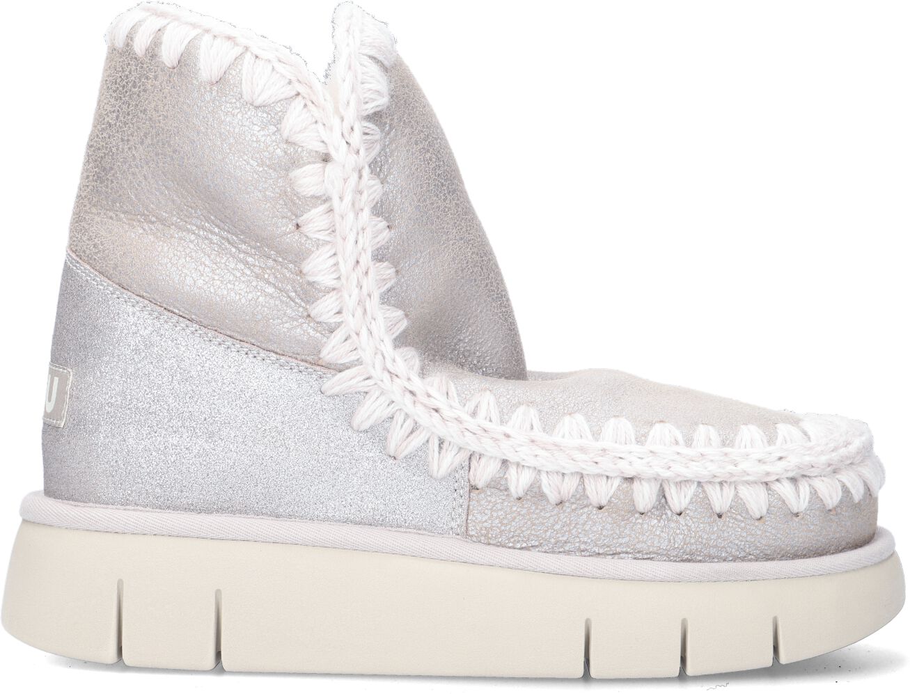 Mou Vachtlaarzen Dames Eskimo 18 Bounce, Maat: 40, Materiaal: Suède, Kleur: Zilver