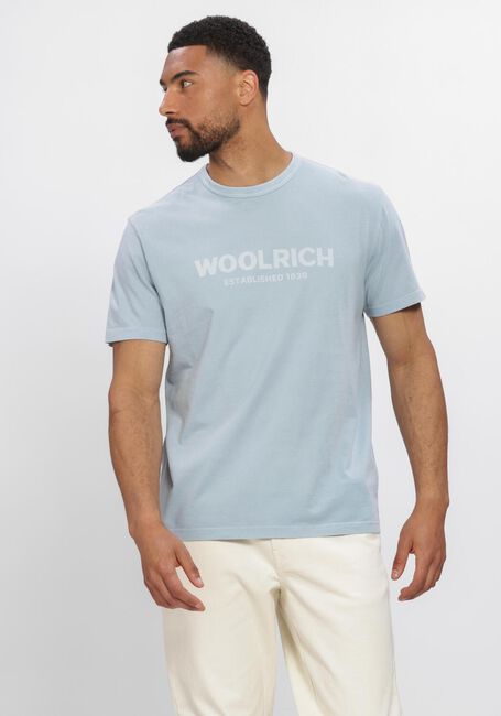 Lichtblauwe WOOLRICH T-shirt LIGHT GD T-SHIRT - large
