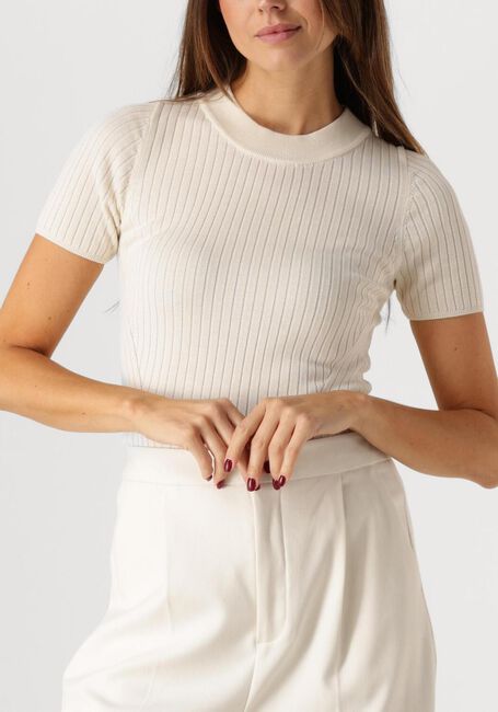 Ecru HERSKIND T-shirt DOOFY KNIT BLOUSE - large