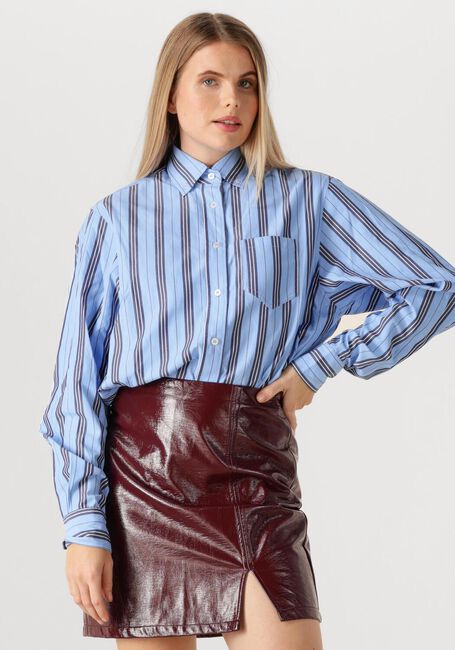 Blauwe HAUTE L'AMITI&Eacute; Blouses BUTTON DOWN STRIPE SHIRT - large