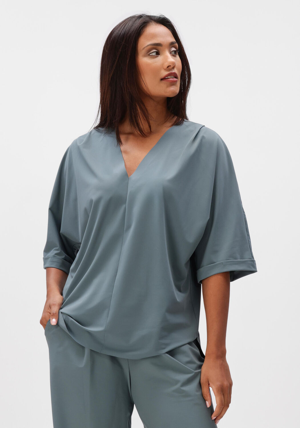 Japan Tky Top Dames Naruka, Maat: XXL, Kleur: Petrol afbeelding 1