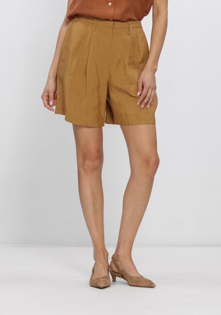 Gouden FORTE FORTE Broeken SKUBBED LINEN VISOCSE BERMUDA PANTS - large