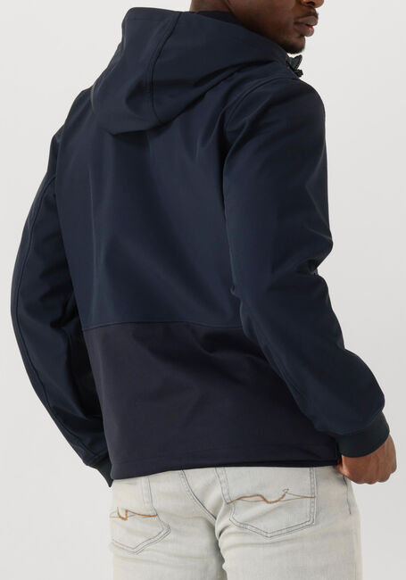 Donkerblauwe WOOLRICH Jack SOFTSHELL FULL ZIP HOODIE - large