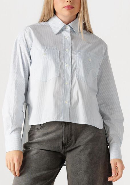 Lichtblauwe CLOSED Blouses CROPPED FRONT OVERSIZED - large