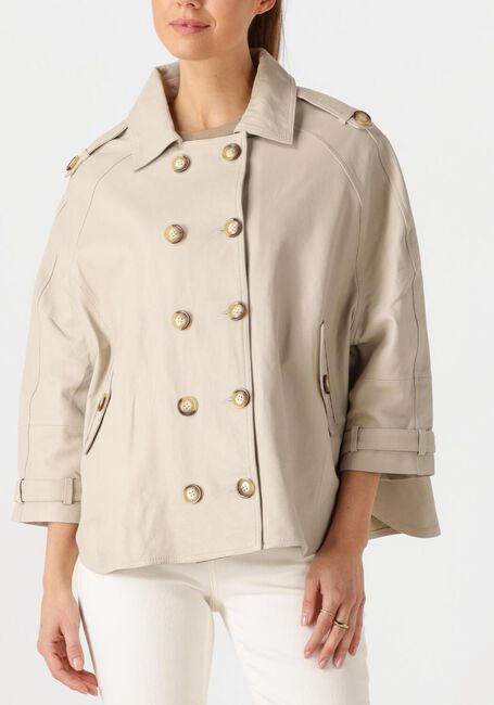 Beige ALTER EGO Leren jas BIBI - large