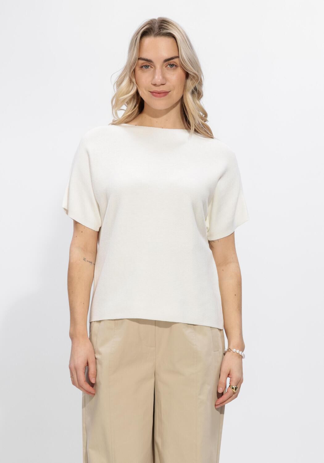 Knit-ted Top Dames Eva, Maat: S, Kleur: Gebroken wit afbeelding 1