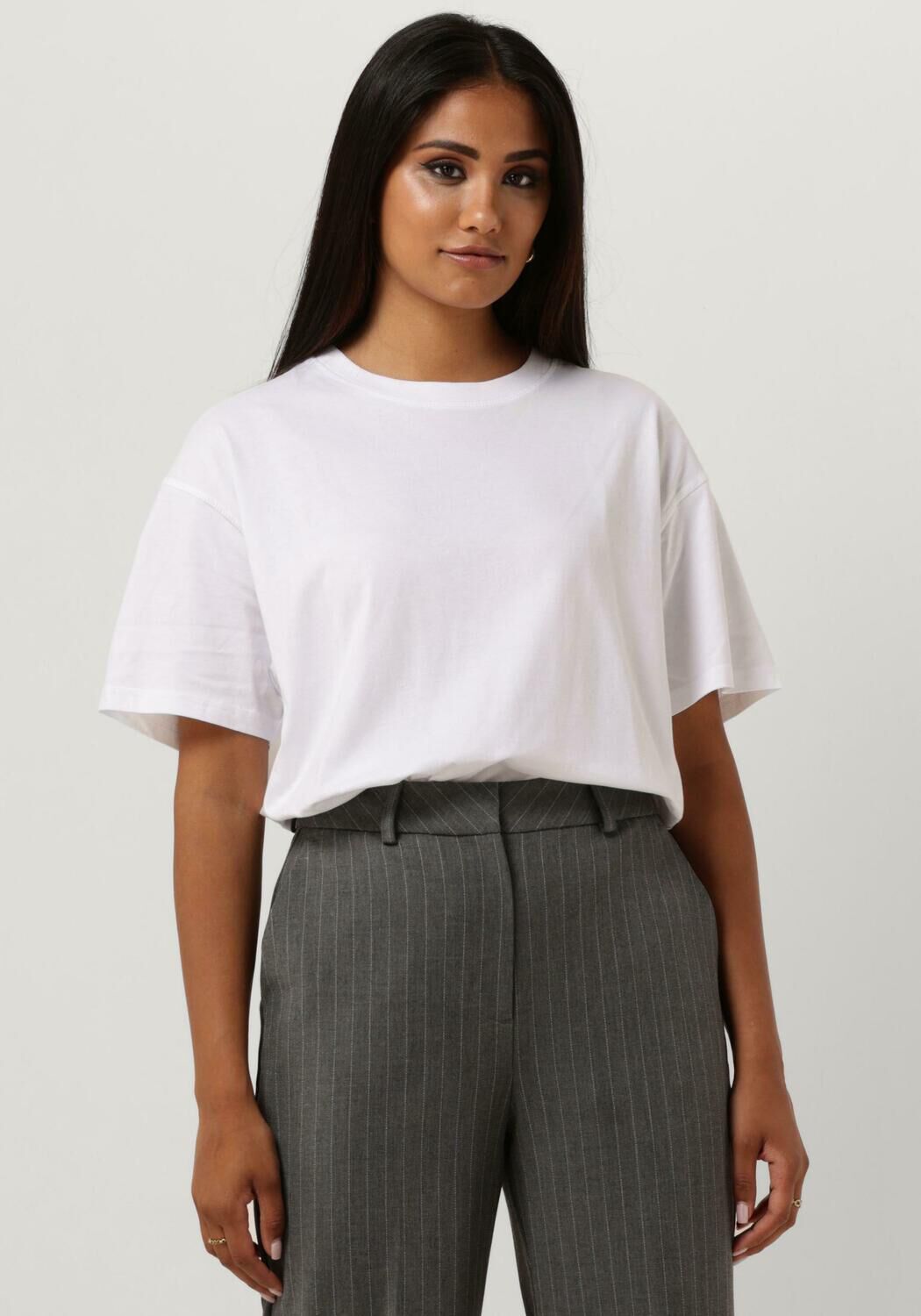 Envii T-Shirt Dames Enkulla Ss Tee Solid, Maat: L, Kleur: Wit