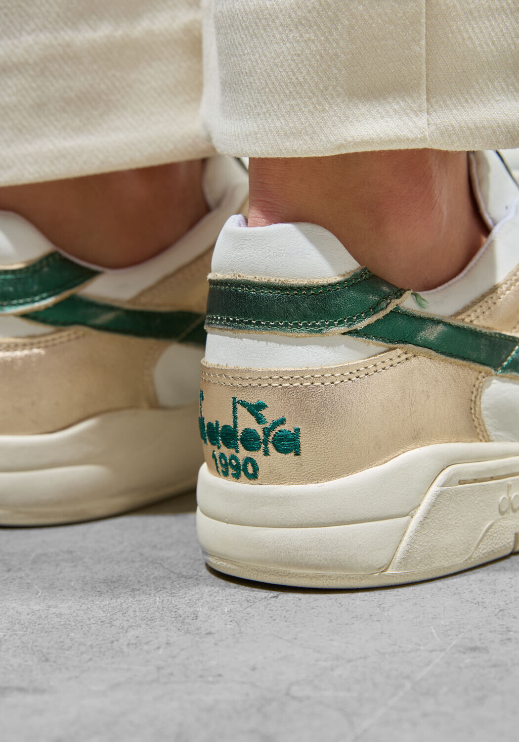 Witte DIADORA HERITAGE Lage sneakers B.560 METAL MIX WN - large