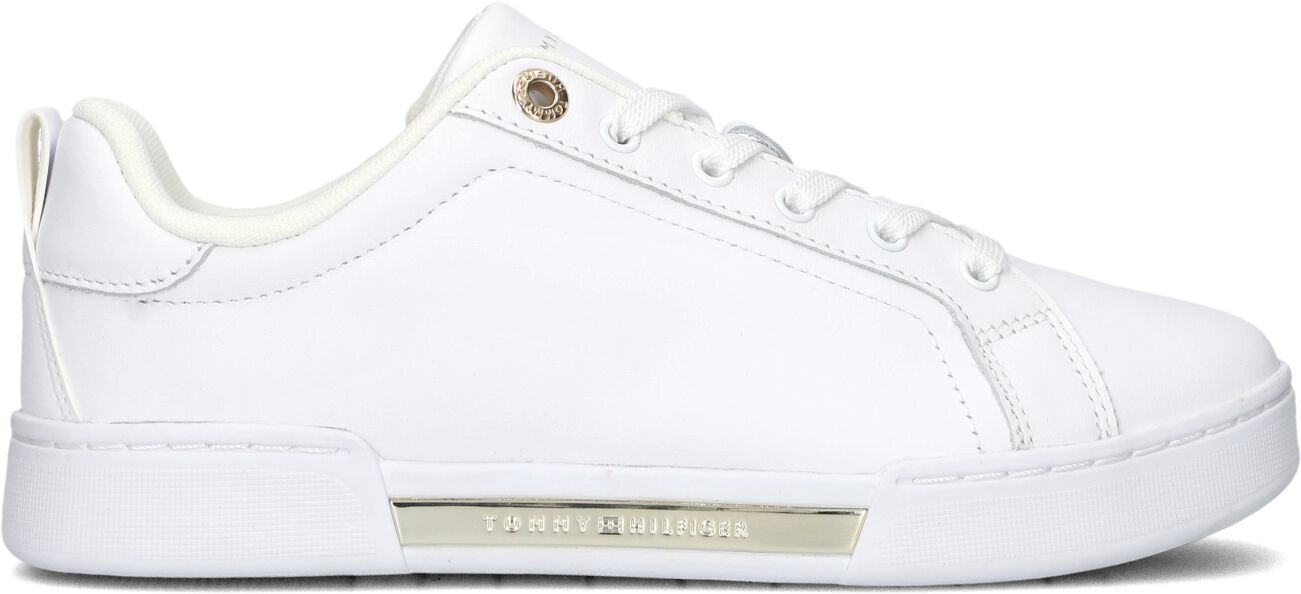 Tommy Hilfiger Lage Sneakers Dames Chique Court, Maat: 42, Materiaal: Leatherlook, Kleur: Wit