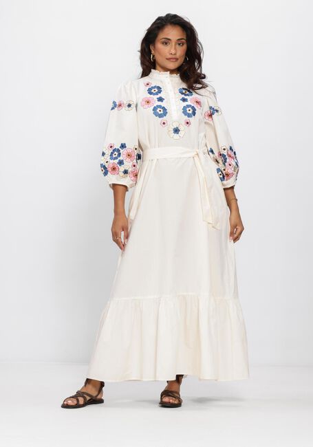 Ecru ANTIK BATIK Maxi jurk AMANTINA LONG DRESS - large