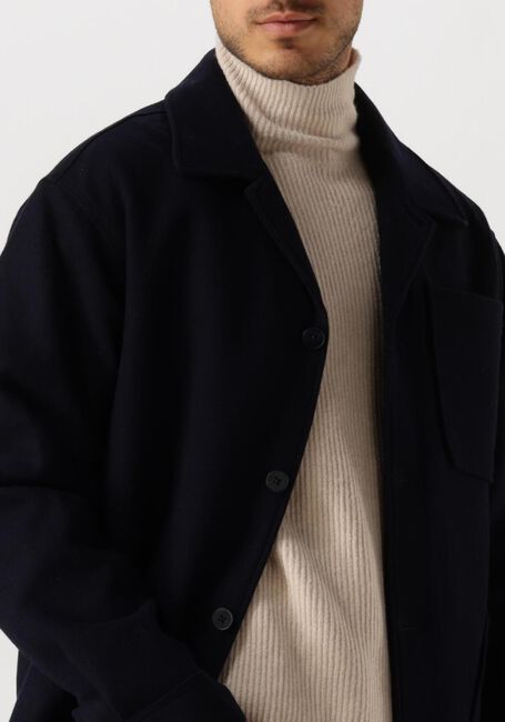 Donkerblauwe FORÉT Jack LODGE WOOL JACKET - large