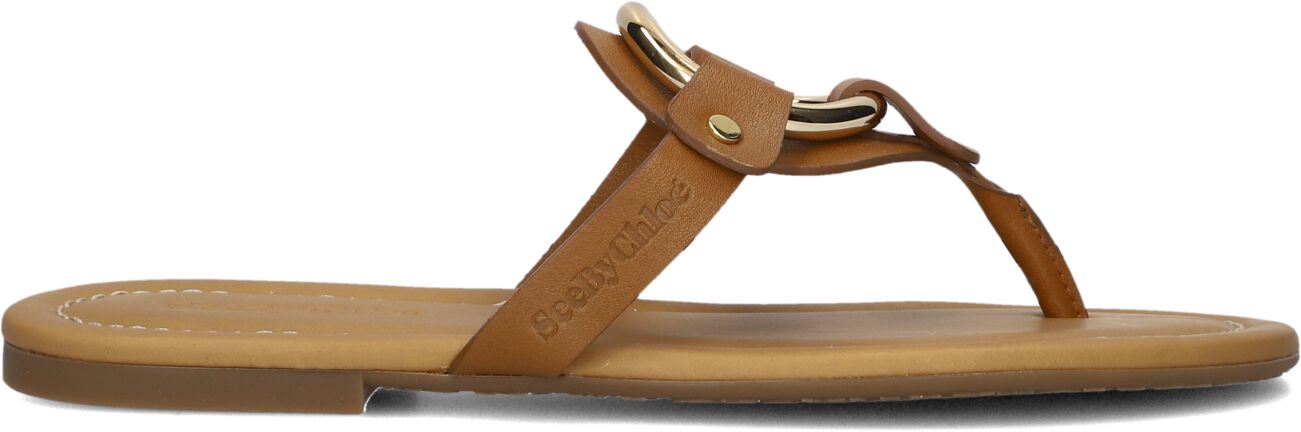 See By Chloé Teenslippers Dames Hana, Maat: 36, Materiaal: Leer, Kleur: Bruin