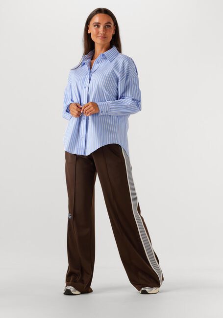 Lichtblauwe HAUTE L'AMITI&Eacute; Blouses BOW CANDY TWIST STRIPE SHIRT - large