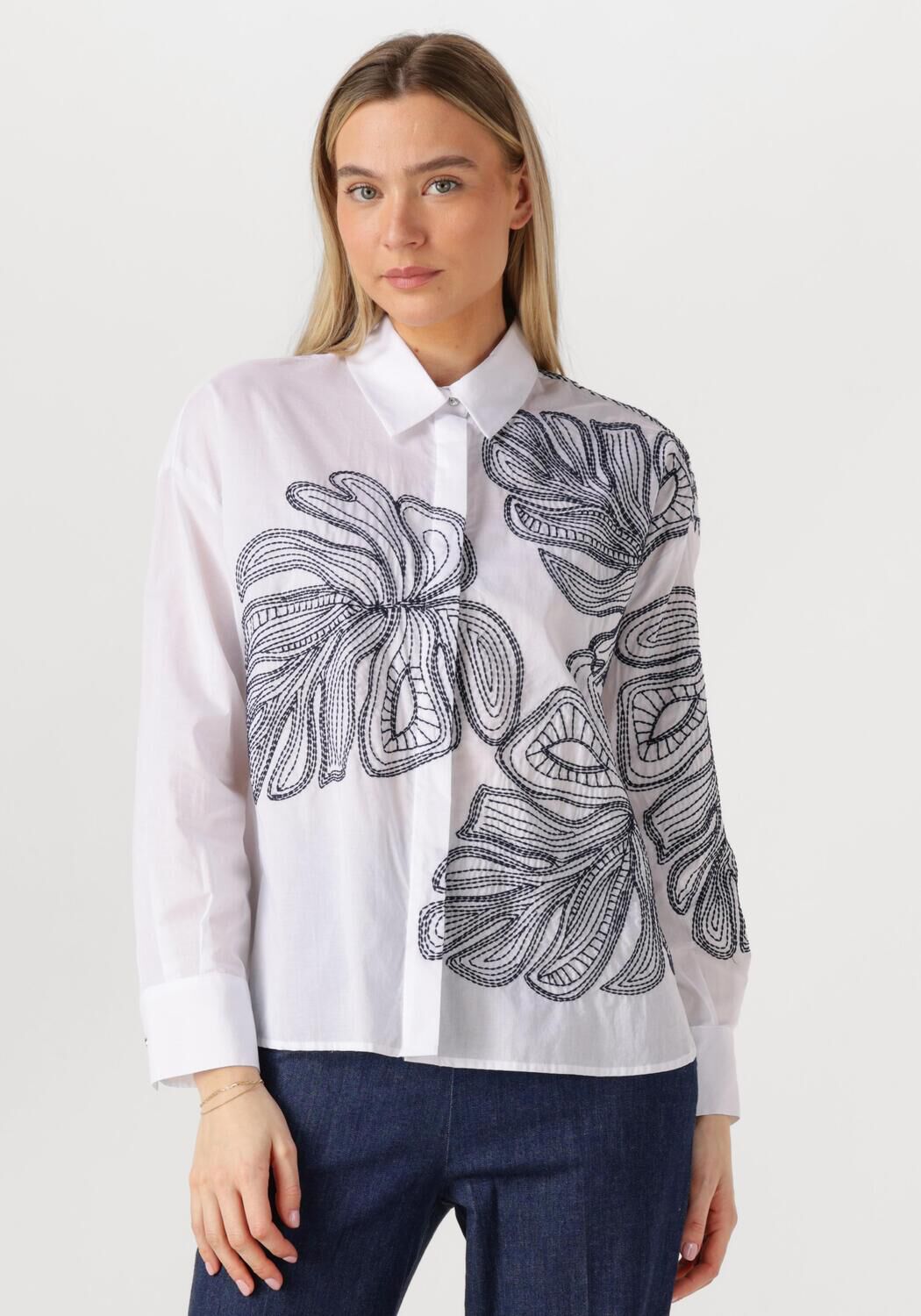 Caroline Biss Blouse Dames 1614, Maat: 34, Kleur: Wit