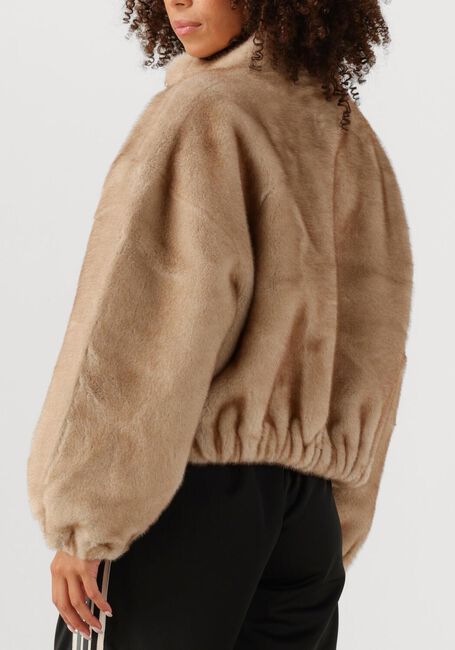 Beige CO'COUTURE Faux fur jas FERA FAUX FUR JACKET - large