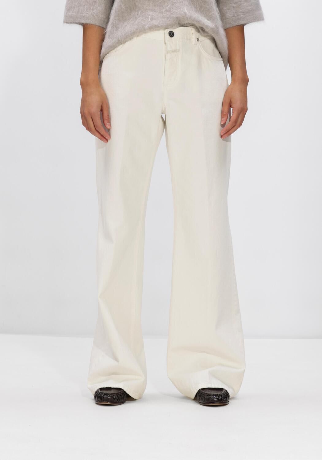 Ecru CLOSED Wide jeans GILLAN - large
