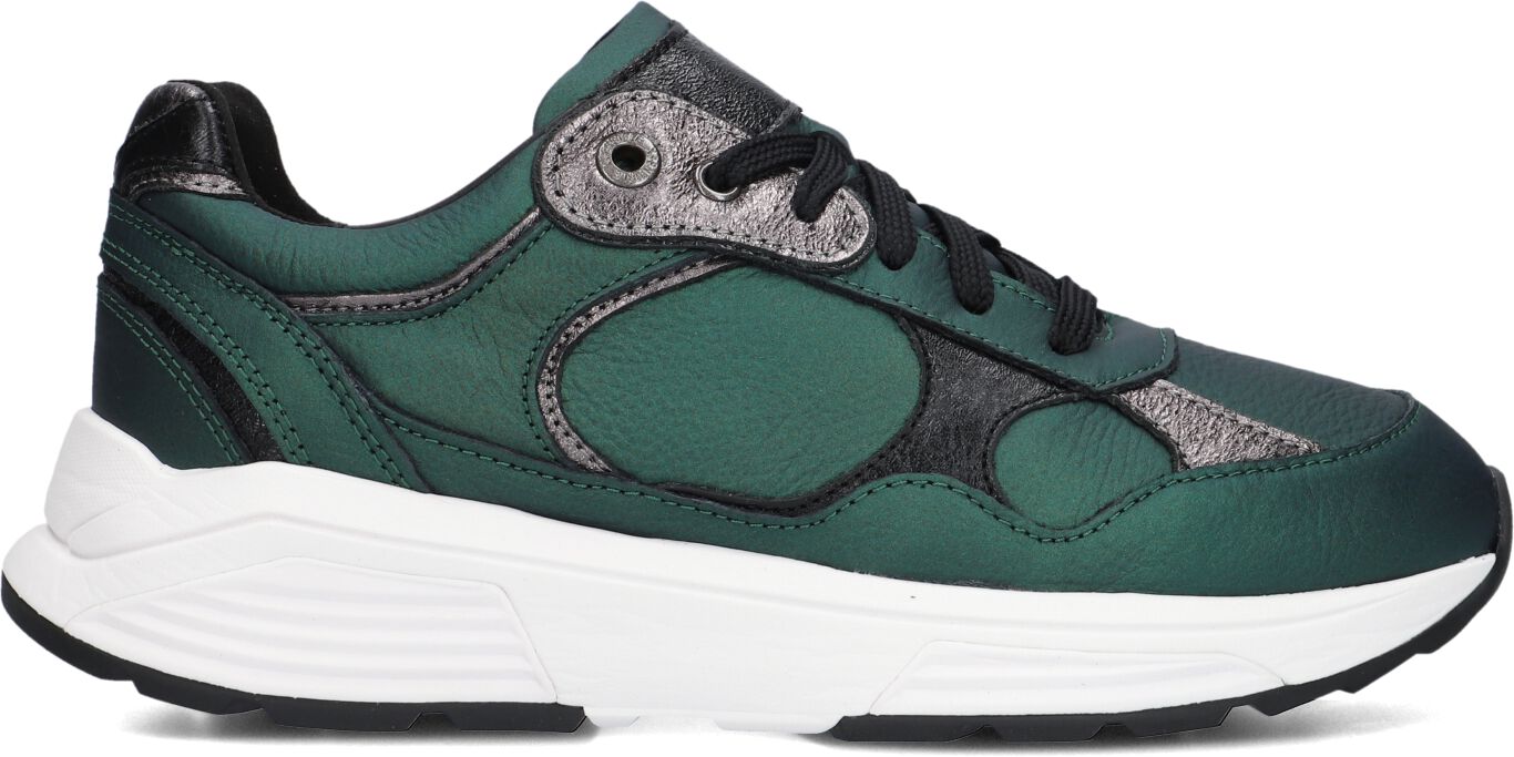 Xsensible Lage Sneakers Dames Combi Met G Sneaker, Maat: 40, Materiaal: Leer, Kleur: Groen