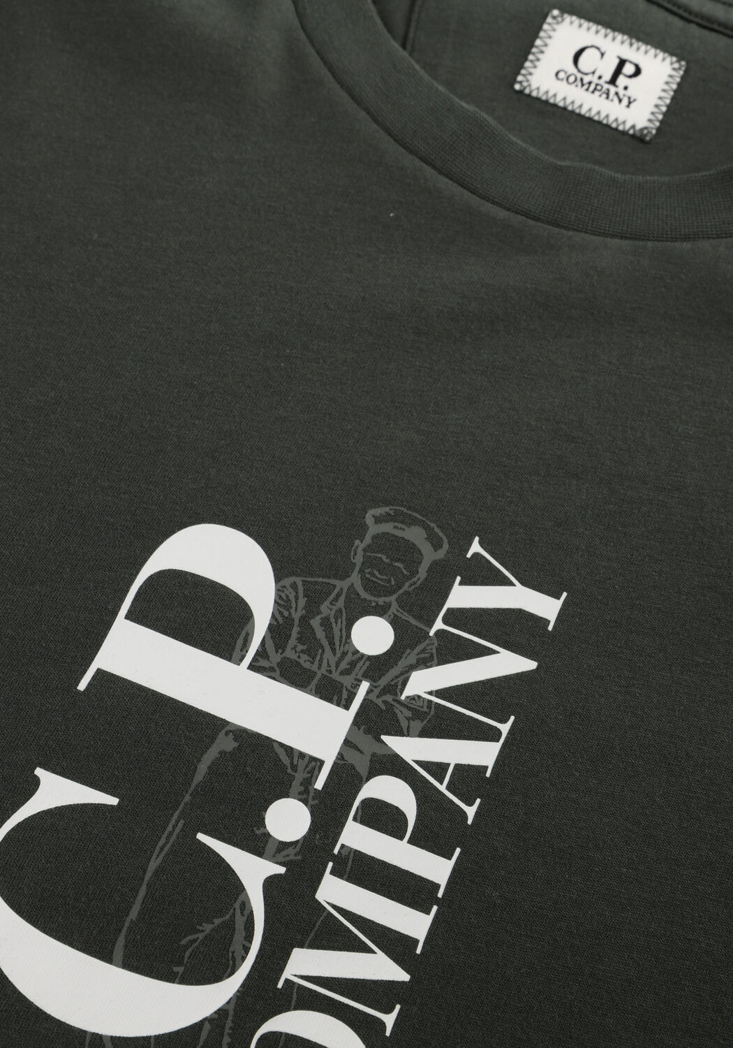 Donkergrijze CP COMPANY T-shirt T SHIRTS SHORT SLEEVE IN JERSEY 30/1 - large