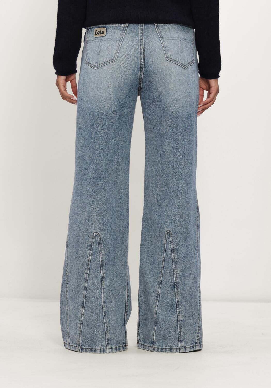 Blauwe LOIS JEANS Straight leg jeans SKATER FLARE - large