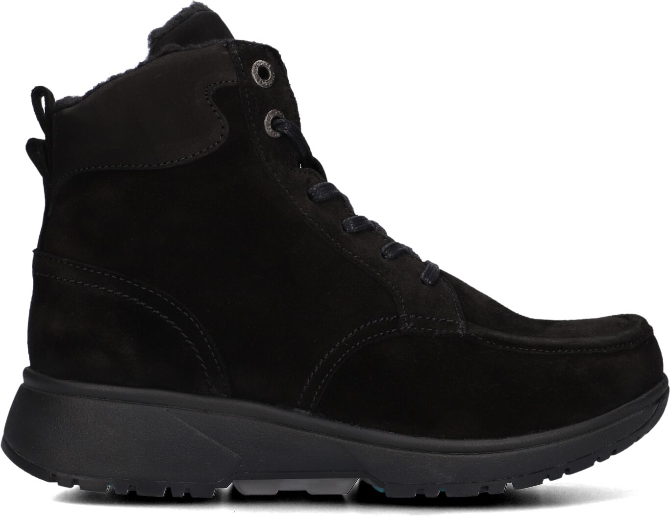 Xsensible Veterboots Dames Sue H Sneaker Vacht, Maat: 41, Materiaal: Suède, Kleur: Zwart