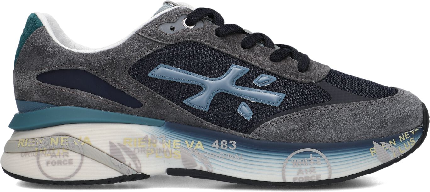 Premiata Lage Sneakers Heren Moerun, Maat: 46, Materiaal: Suède, Kleur: Grijs afbeelding