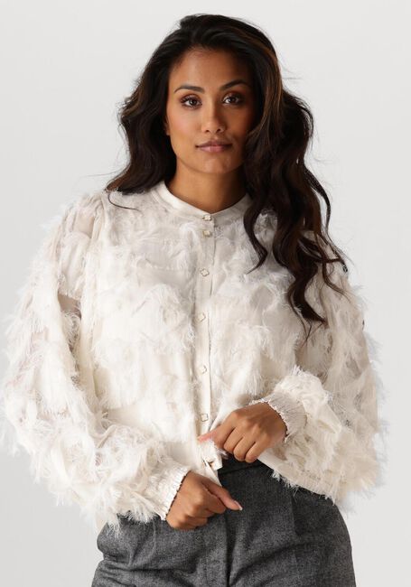 Witte SUMMUM Blouses BLOUSE FRINGE FLUFFY - large