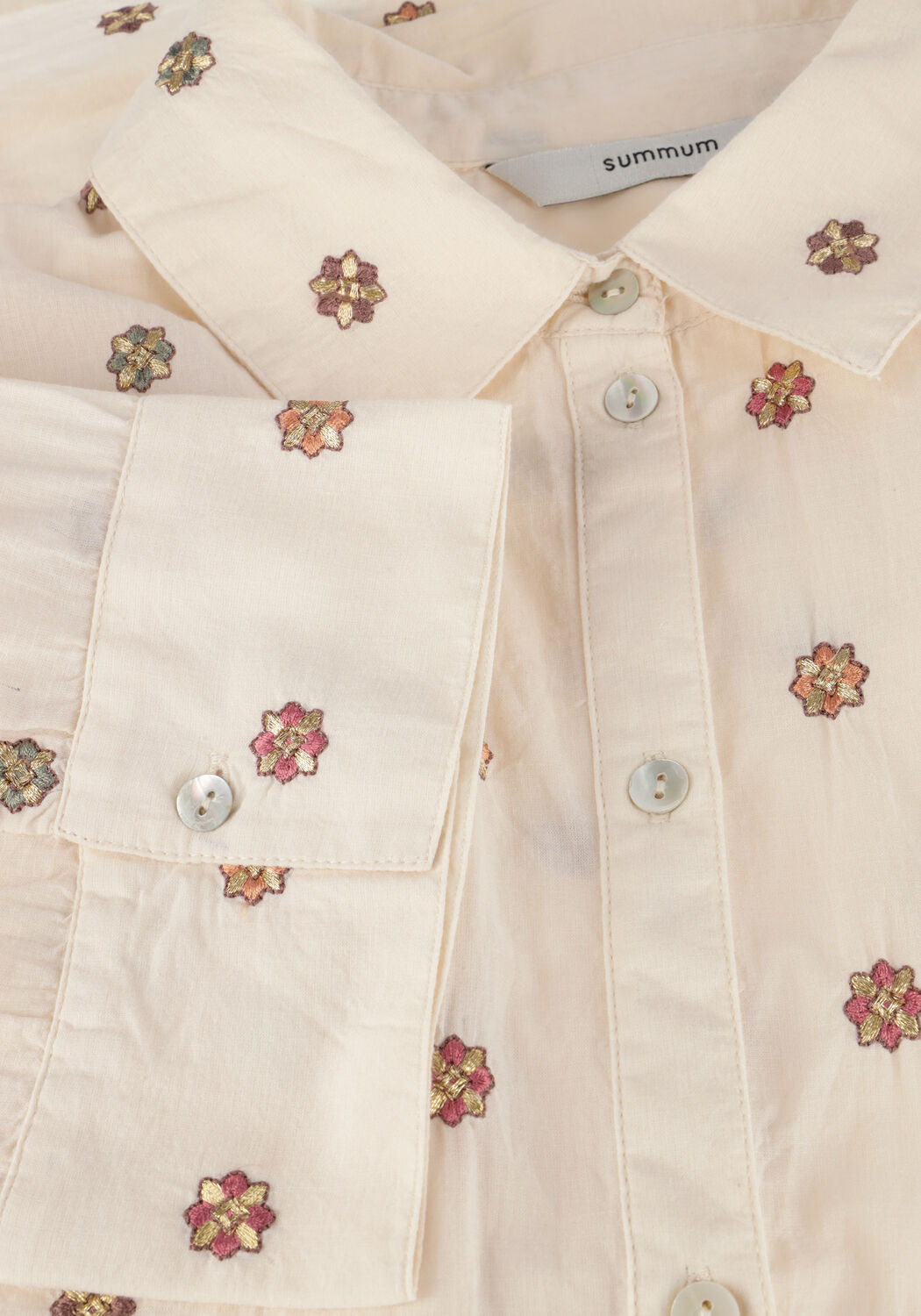 Ecru SUMMUM Blouses 3/4 SLEEVE BLOUSE TOP LINEN - large