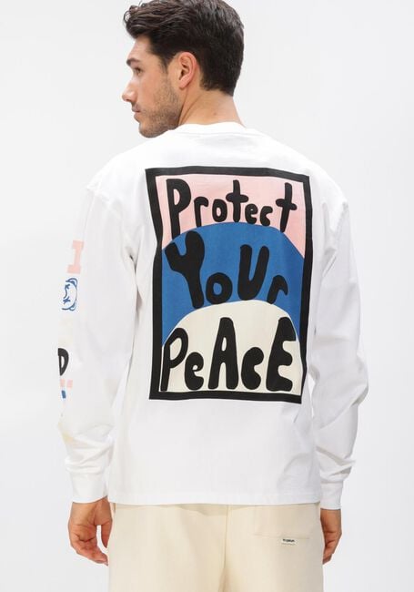 Witte HOPEIUM T-shirt PROTE T YOUR PEACE TEE L/S - large