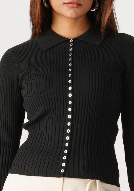 Zwarte SECOND FEMALE Trui JET KNIT CARDIGAN - large