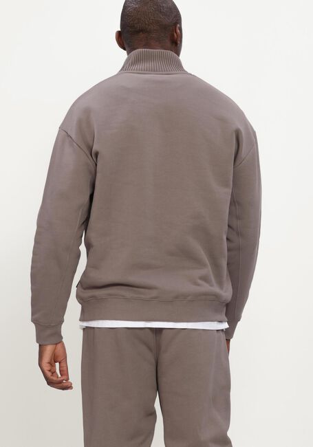 Taupe GENTI Sweater HALF ZIP SWEAT - large