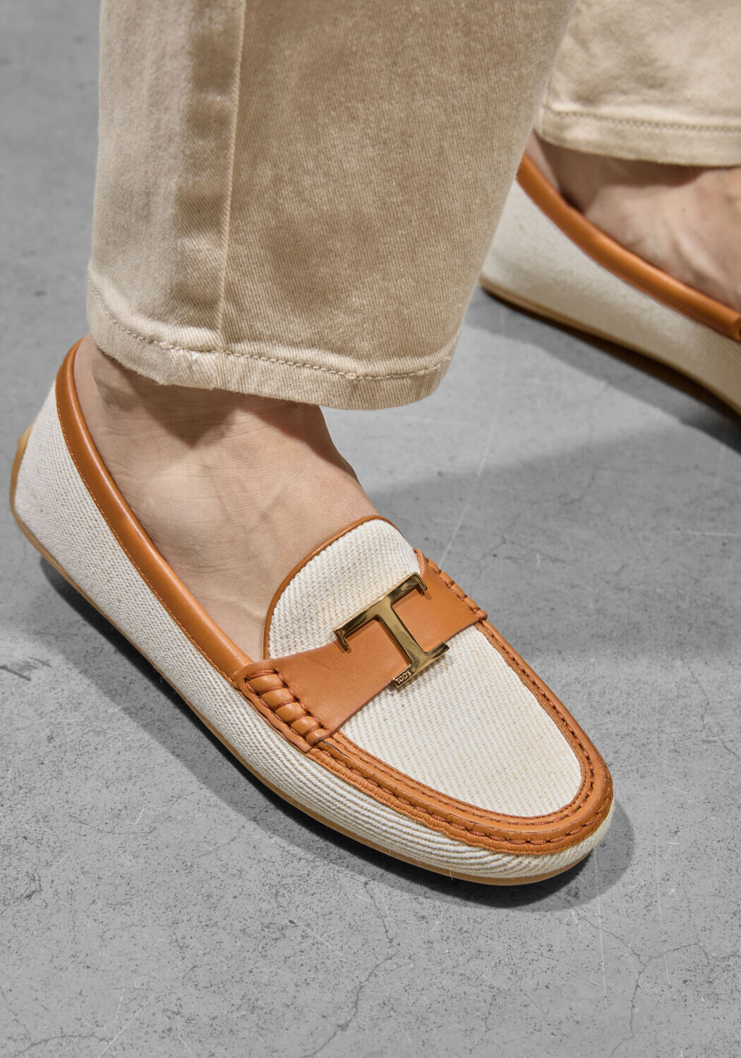 Creme TOD'S Mocassins GOMMA 10L MOCASSINO - large