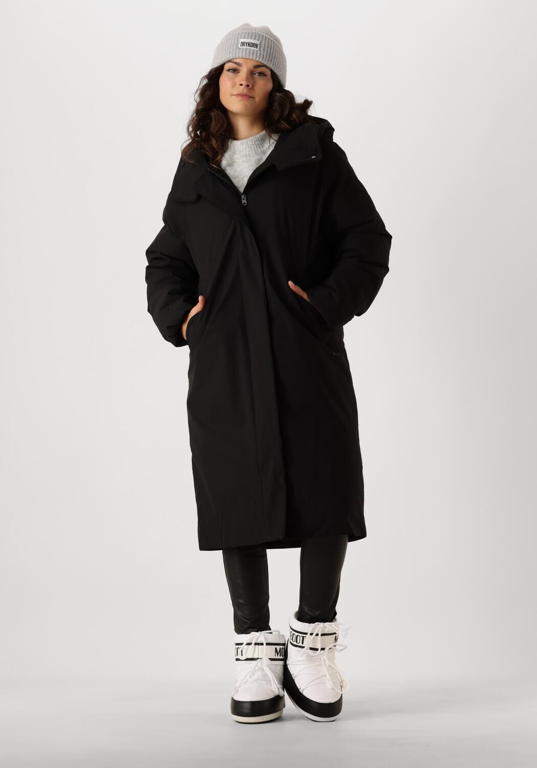 Elvine Gewatteerde Jas Dames Saira, Maat: L, Kleur: Zwart